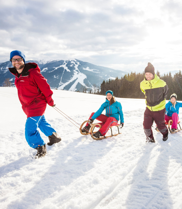 Rodeln im Urlaub © Flachau Tourismus / Martin Lugger