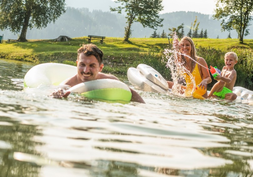 Spaß im Badesee Flachauwinkl © Flachau Tourismus