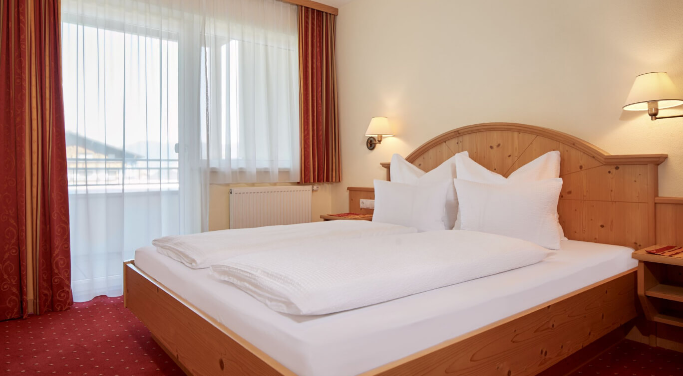 Schlafzimmer im Appartement Kristall