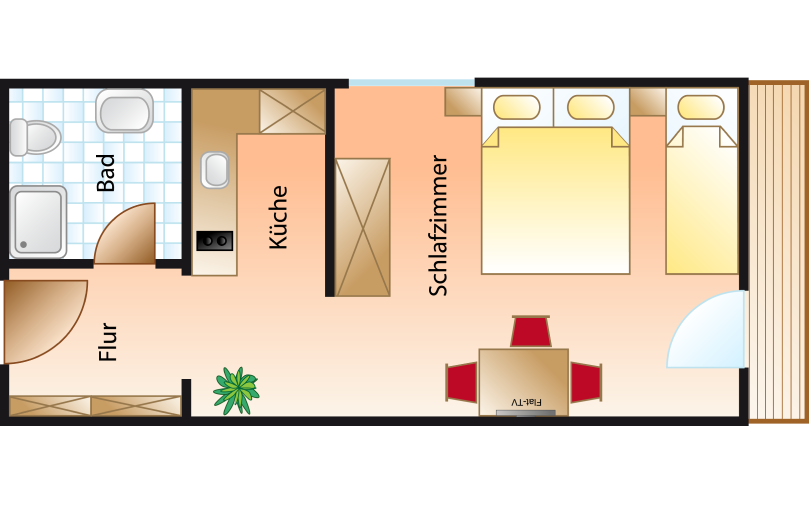 Grundriss Appartement Typ B
