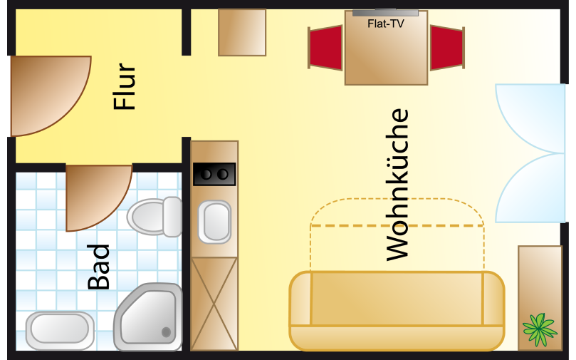 Grundriss Appartement Typ E