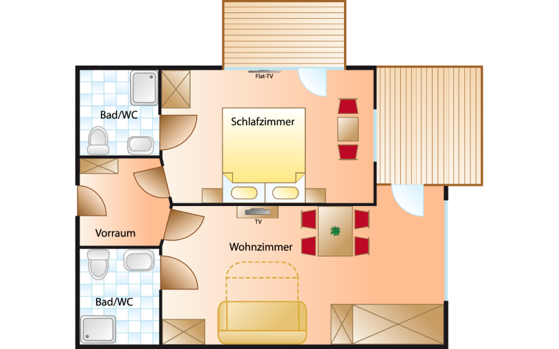 Grundriss Appartement Typ B